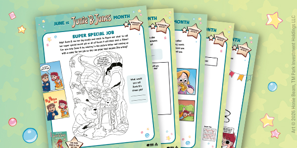 June is Junie B. Jones Month Activities 